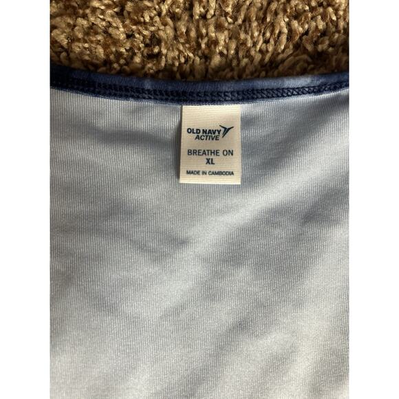 Old Navy Women’s XL Active Blue Pattern Jumpsuit Breath On Stretchy Pockets - Picture 3 of 7